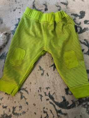 Patagonia Lime Green Striped capilene base layer